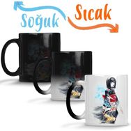 Baskı Dükkanı KB6374 Kokeshi Porselen Kupa Bardak