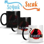 Baskı Dükkanı KB6395 Kedi Cat Rawr Porselen Kupa Bardak