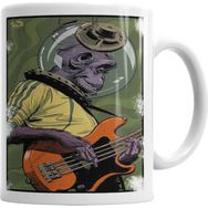 Baskı Dükkanı KB6433 Monkey Bass Müzik Gitar Maymun Porselen Kupa Bardak