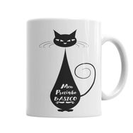 Baskı Dükkanı KB6445 Meu Pretinho Basico Cat Kedi Porselen Kupa Bardak