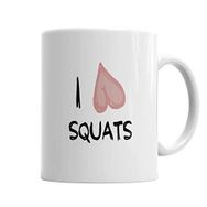 Baskı Dükkanı KB659 Ilove Squats Porselen Kupa Bardak