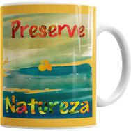Baskı Dükkanı KB6673 Proteja A Natureza Porselen Kupa Bardak