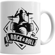 Baskı Dükkanı KB6800 Rock Roll Müzik Gitar Porselen Kupa Bardak