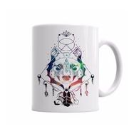 Baskı Dükkanı KB6939 Triangle Psychedelic Porselen Kupa Bardak