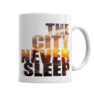 Baskı Dükkanı KB6993 The City Never Sleep Porselen Kupa Bardak