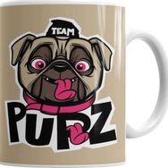 Baskı Dükkanı KB7389 Kukla Köpek Pug Porselen Kupa Bardak