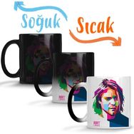 Baskı Dükkanı KB768 Kurt Cobain Porselen Kupa Bardak