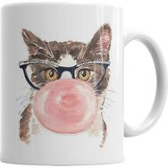 Baskı Dükkanı KB800 Kedi Sakız Cat Porselen Kupa Bardak