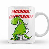 Baskı Dükkanı KB8448 Dinosaur Dinazor Mission Impossible Porselen Kupa Bardak