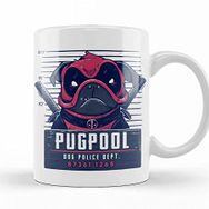 Baskı Dükkanı KB8449 Deadpool Pugpool Köpek Porselen Kupa Bardak