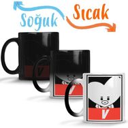 Baskı Dükkanı KB9112 Bt21 V Bts Porselen Kupa Bardak