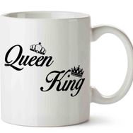 Baskı Dükkanı KB9500 King Queen Porselen Kupa Bardak