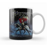 Baskı Dükkanı KB9734 Saxon Heavy Metal Thunder Porselen Kupa Bardak