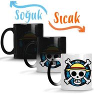 Baskı Dükkanı KB984 One Piece Jolly Roger Porselen Kupa Bardak