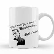Baskı Dükkanı KB9920 Albert Camus Porselen Kupa Bardak