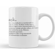 Baskı Dükkanı KB9970 Aşk Kelime Porselen Kupa Bardak