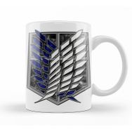 Baskı Dükkanı KB9991 Attack On Titan The Survey Corps Logo Porselen Kupa Bardak