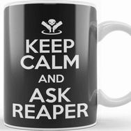 Baskı Dükkanı Keep Calm And Ask Reaper Overwatch Porselen Beyaz Kupa Bardak