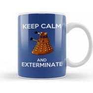 Baskı Dükkanı Keep Calm And Exterminate Doctor Who Porselen Beyaz Kupa Bardak