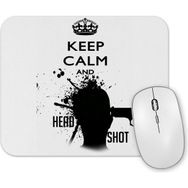 Baskı Dükkanı Keep Calm And Head Shot Mouse Pad