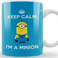 Baskı Dükkanı Keep Calm I am a Minion Stuart Kupa