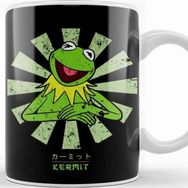 Baskı Dükkanı Kermit The Frog Retro Japanese 01 Porselen Beyaz Kupa Bardak