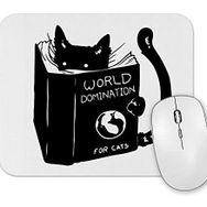 Baskı Dükkanı Kitap Okuyan Kedi Cats Mouse Pad