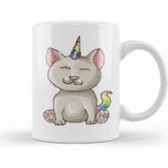 Baskı Dükkanı Kitten Cat Unicorn Pixel Art Kupa