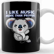 Baskı Dükkanı Koala Bear Art Müzik Kupa