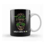 Baskı Dükkanı Leopard Skull Lady Worlds Dopest Mom Marijuana Weed Kupa