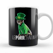 Baskı Dükkanı Lepurrchaun St Patricks Day Cat Leprechaun Shamrock Kupa