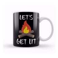 Baskı Dükkanı Let S Get Lit Campfire Camping Outdoors Campers Kupa