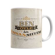 Baskı Dükkanı Leyla İle Mecnun Ben Öyle Bi İnsanmıyım Porselen Kupa