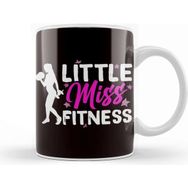 Baskı Dükkanı Little Fitness Miss Workout Weightlifting Exercise Fitness Kupa
