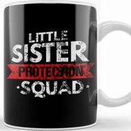 Baskı Dükkanı Little Sister Protection Squad Big Bro Distressed Kupa