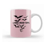 Baskı Dükkanı Living Dead Girl Gothic Vampire Twilight Grunge Punk Post Bats Wings Kupa