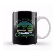 Baskı Dükkanı Loch Ness Monster Social Distancing Champion Kupa