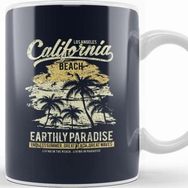 Baskı Dükkanı Los Angeles California Beach Kupa