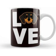Baskı Dükkanı Love Dachshund Dog Breed Dogs Owner Puppy Pets Kupa