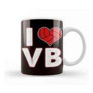 Baskı Dükkanı Love Heart Volleyball Player Ball Sports Coach Team Setter Kupa