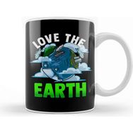 Baskı Dükkanı Love The Earth Hipster Cute Hippie Mother Earth Kupa