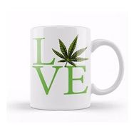 Baskı Dükkanı Love The Marijuana Weed Leaf Funny Cannabis 01 Kupa