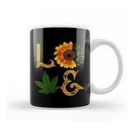 Baskı Dükkanı Love The Marijuana Weed Leaf Funny Cannabis 04 Kupa