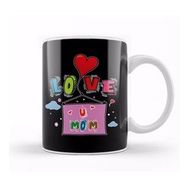 Baskı Dükkanı Love You Mom Anneler Günü Kupa