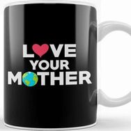 Baskı Dükkanı Love Your Mother Earth Hipster Hippie Eco Friendly Kupa