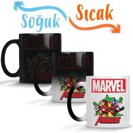 Baskı Dükkanı Marvel Avengers 01 Sihirli Porselen Kupa