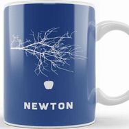 Baskı Dükkanı Maths and Science Isaac Newton Apple Tree Kupa