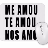 Baskı Dükkanı Me Amou Te Amou Nos Amou Branca Mouse Pad