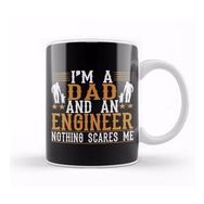 Baskı Dükkanı Mens Dad and Engineer Funny Fathers Gift Ideas 01 Kupa