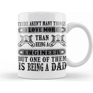 Baskı Dükkanı Mens Dad and Engineer Funny Fathers Gift Ideas 05 Kupa